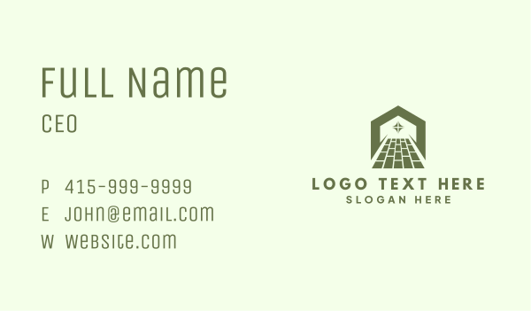 House Floor TIling Business Card Design Image Preview