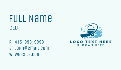 Janitorial Mop Cleaning Business Card Image Preview