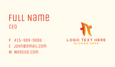 Abstract Flame Letter A Business Card Image Preview