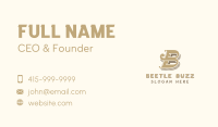 Vintage Feminine Boutique Letter B Business Card Image Preview