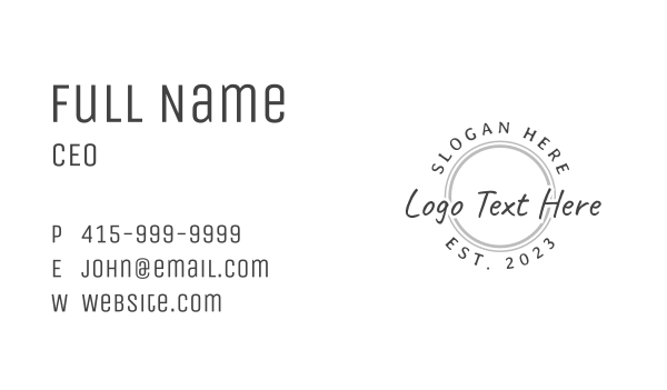 Generic Fashion Clothing Business Card Design Image Preview