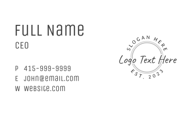 Generic Fashion Clothing Business Card Image Preview