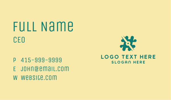 Digital Hashtag Symbol Business Card Design Image Preview