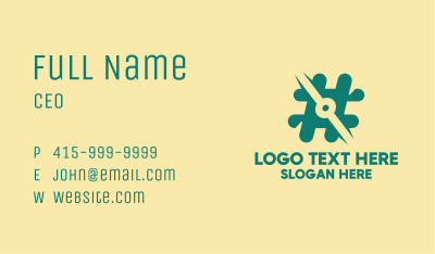 Digital Hashtag Symbol Business Card