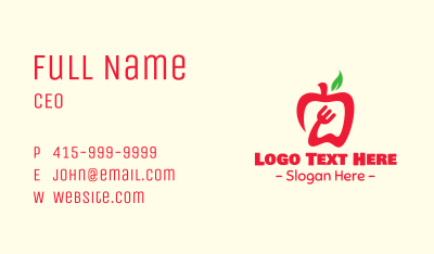 Red Apple Restaurant Business Card Image Preview