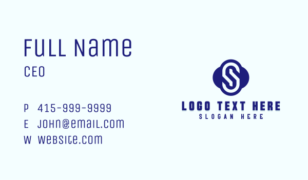 Tech Company Letter S Business Card Design Image Preview