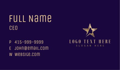 Elegant Star Beauty Business Card Image Preview