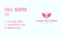 Podcast Mic Wings Business Card Image Preview
