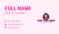 Female Gamer Stream Business Card Design