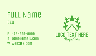 Green Lungs Vine Business Card Image Preview