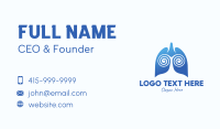 Blue Swirly Respiratory Lungs Business Card Image Preview