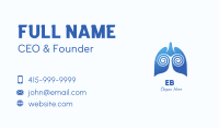 Blue Swirly Respiratory Lungs Business Card Image Preview