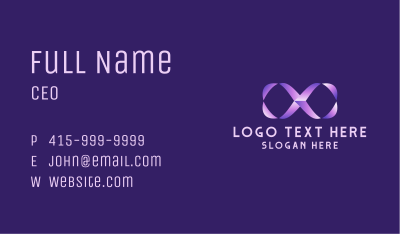 Purple Gradient Ampersand Business Card Image Preview