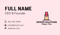 Pink Fingernail Door  Business Card Image Preview