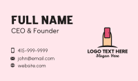 Pink Fingernail Door  Business Card Design