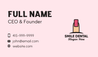 Pink Fingernail Door  Business Card Image Preview