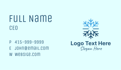 Snowflake Frost Cooling Business Card