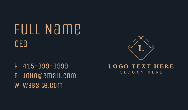 Elegant Cosmetic Lettermark Business Card Design Image Preview