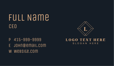 Elegant Cosmetic Lettermark Business Card Image Preview