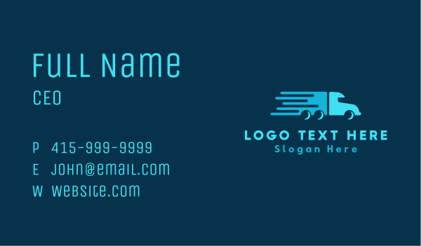 Express Truck Logistics Business Card Design Image Preview