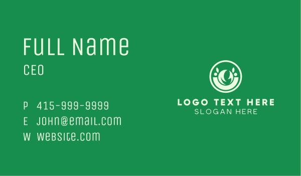 Abstract Natural Symbol Business Card Design Image Preview