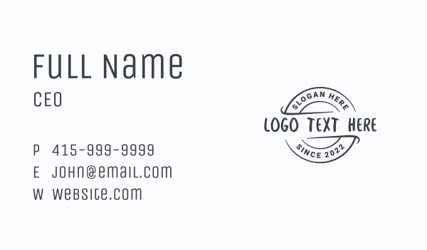 Casual Business Circle Business Card Design Image Preview