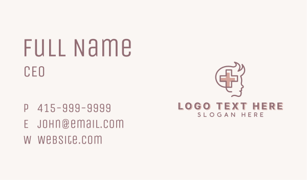 Medical Mental Counseling  Business Card Design Image Preview