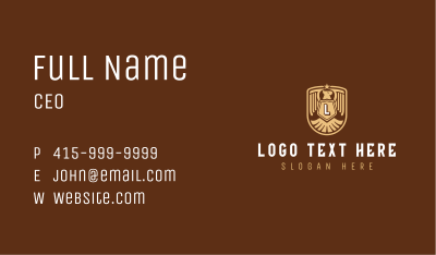 Eagle Royal Shield Business Card Image Preview