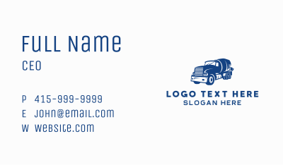 Cement Truck Mixer Business Card Image Preview