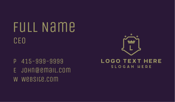 Shield Crown Law Firm Business Card Design Image Preview