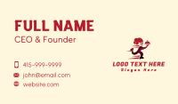 Red Running Chef Business Card Image Preview