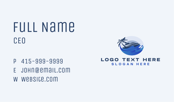 Cruise Ship Travel Business Card Design Image Preview