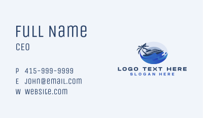 Cruise Ship Travel Business Card Image Preview