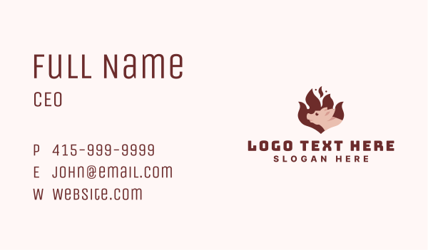 Pork Flame Barbecue Business Card Design Image Preview