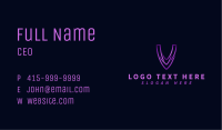Gradient Company Letter V Business Card Image Preview