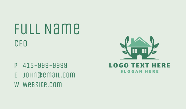 House Plant Landscaping Business Card Design Image Preview