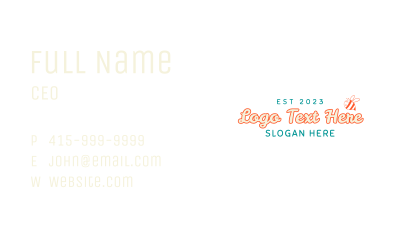 Happy Bee Wordmark Business Card Image Preview