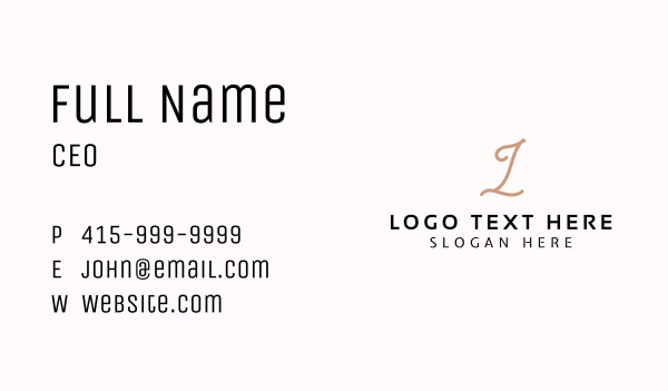 Fashion Stylist Letter Business Card Design Image Preview