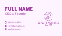 Purple Woman Salon Business Card Design