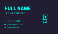 Web Circuit Letter Business Card Image Preview