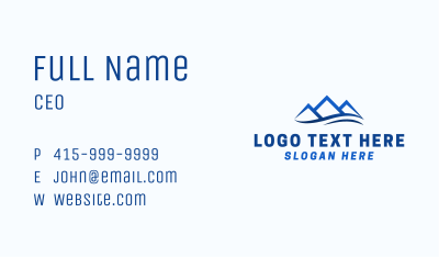 Blue Mountain Waves Business Card