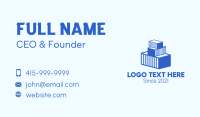 Blue Cargo Container  Business Card Design