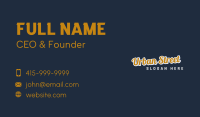 Fancy Script Wordmark Business Card Image Preview