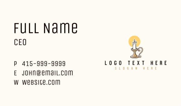 Candle Light Flame Business Card Design Image Preview