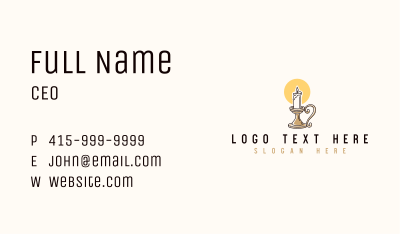 Candle Light Flame Business Card Image Preview