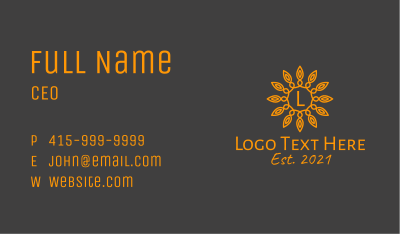 Orange Sun Pattern Business Card Image Preview