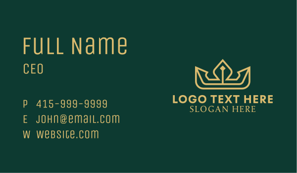 Regal Monarch Crown Business Card Design Image Preview