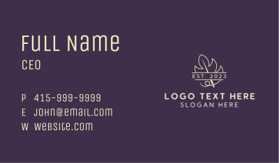 Leaf Needlecraft Stitching Business Card Image Preview