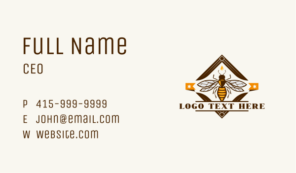  Honeycomb Wasp Bee Business Card Design Image Preview