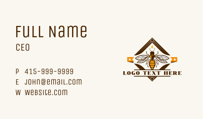  Honeycomb Wasp Bee Business Card Image Preview